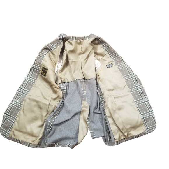 True Vintage 42R Green Plaid Kingsridge Blazer Jacket Sport Coat Union Made - Picture 3 of 12